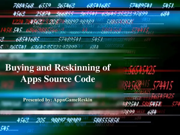 Buying and Reskinning of App Source Code