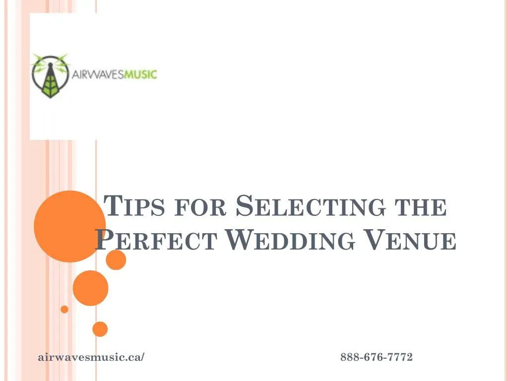 tips for selecting the perfect wedding venue