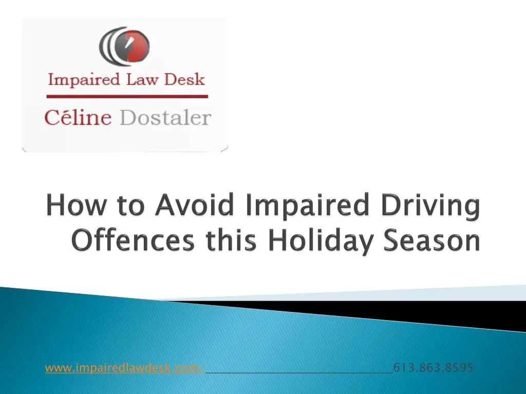 how to avoid impaired driving offences this holiday season