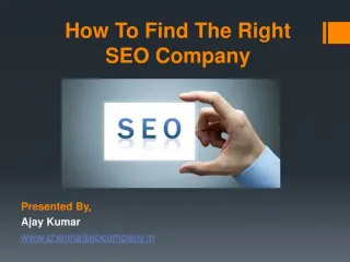 How To Find The Right SEO Company?