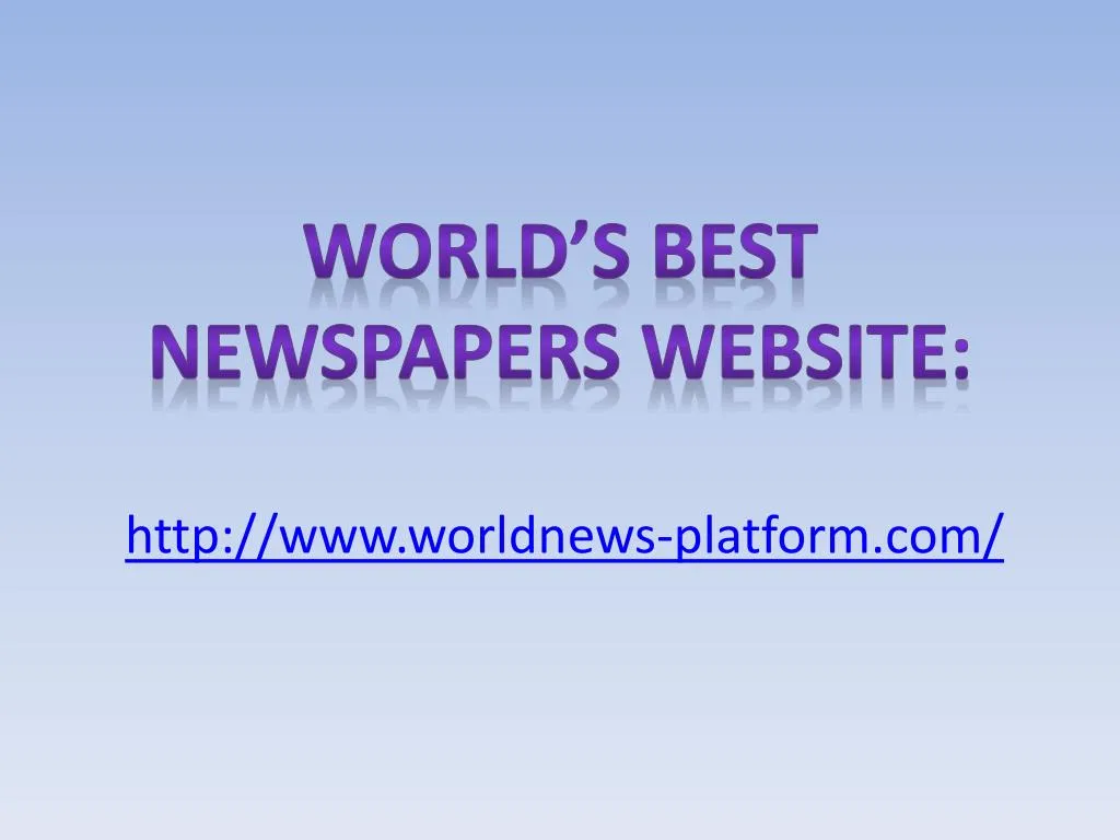 world s best newspapers website