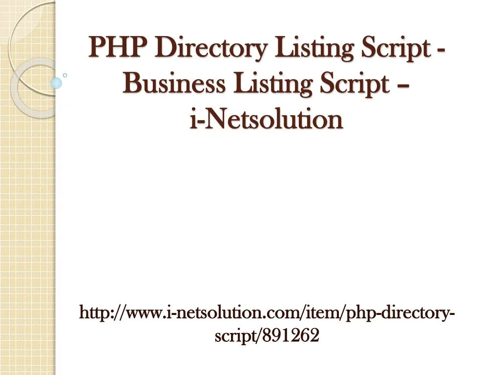 php directory listing script business listing script i netsolution