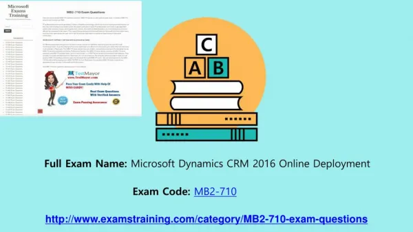 How can I pass microsoft mb2-710 Exam