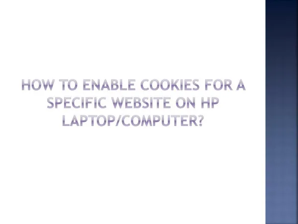 How to Enable Cookies for a Specific Website on HP Laptop/Computer?