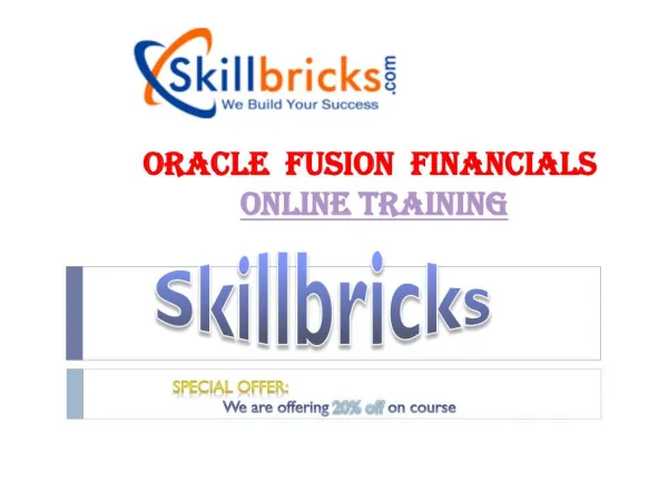 Oracle Fusion Finance Online training at SkillBricks
