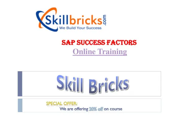 Best SAP Success Factors Online Training Sevices at SkillBricks.com