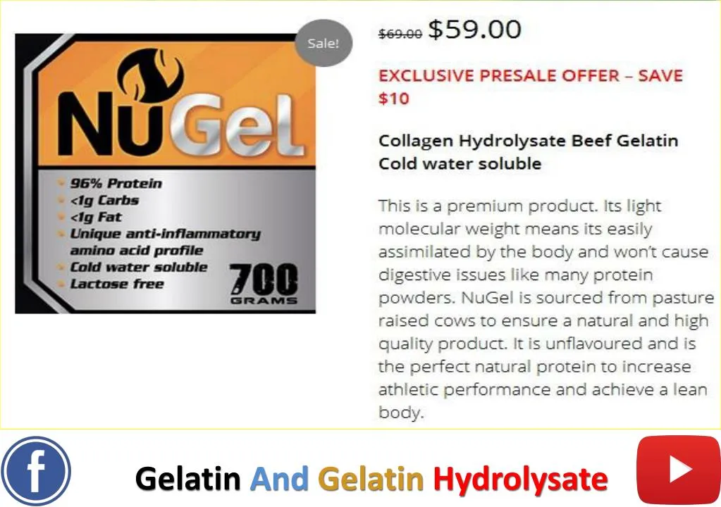 gelatin and gelatin hydrolysate