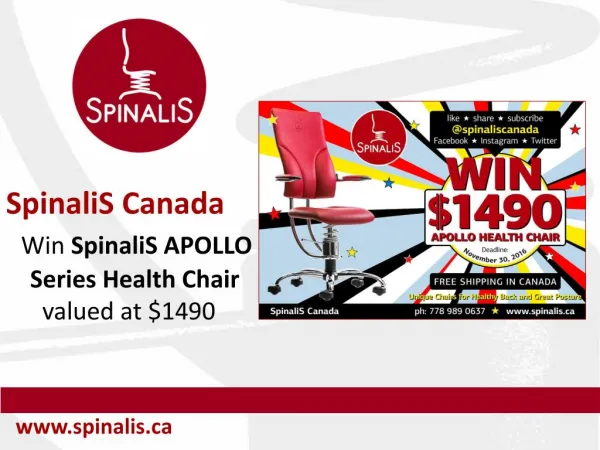 Win SpinaliS APOLLO Series Health Chair Valued at $1490