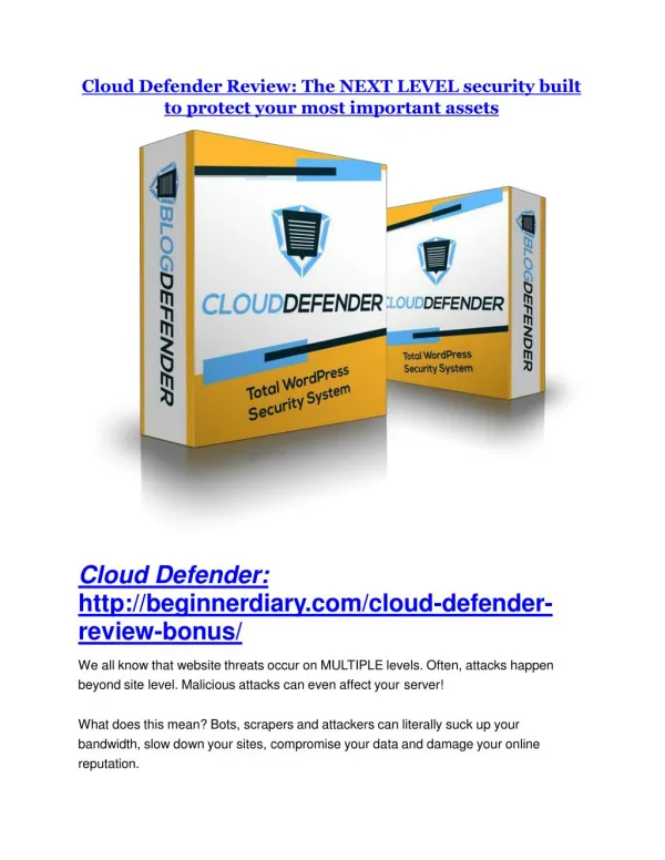 Cloud Defender Review and Premium $14,700 Bonus