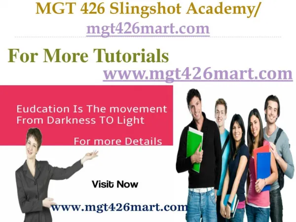 MGT 426 Slingshot Academy / mgt426mart.com