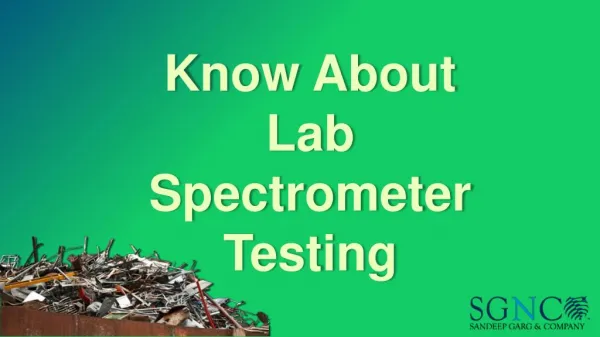 All You Need To Know About Lab Spectrometer Testing