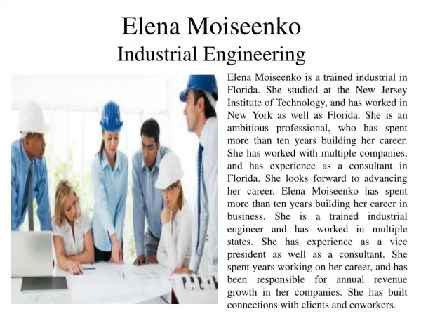 Elena Moiseenko - Industrial Engineering