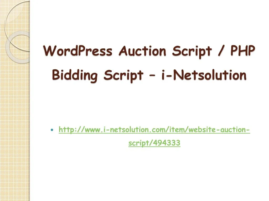 wordpress auction script php bidding script i netsolution