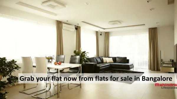 Grab your flat now from flats for sale in Bangalore