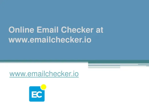 Online Email Checker at www.emailchecker.io