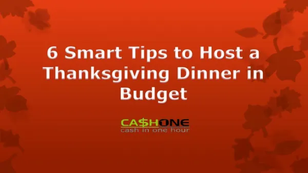 6 Smart Tips to Host a Thanksgiving Dinner in Budget