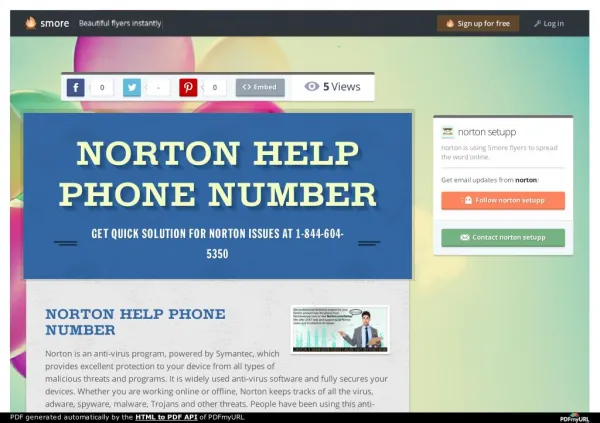 Norton help phone number