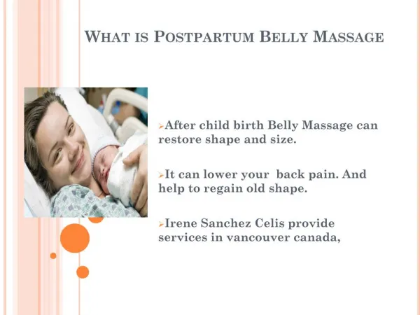 Know Advantage of postpartum Belly Massage