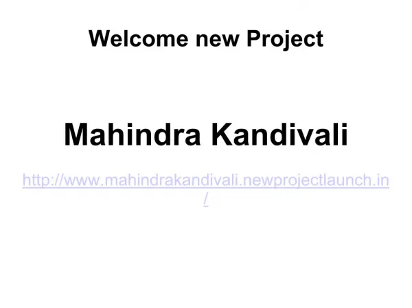 Mahindra Lifespaces Kandivali