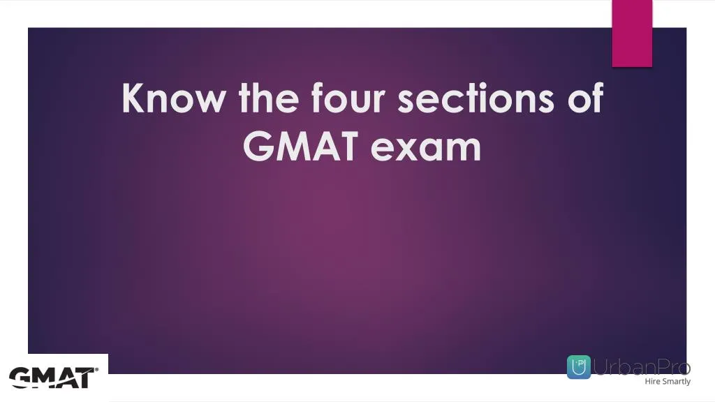 know the four sections of gmat exam