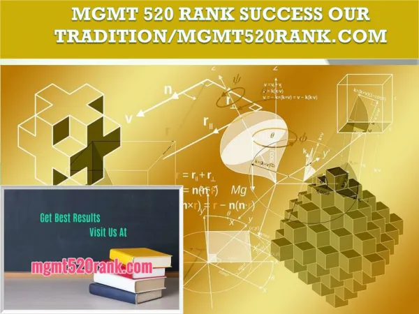 MGMT 520 RANK Success Our Tradition/mgmt520rank.com