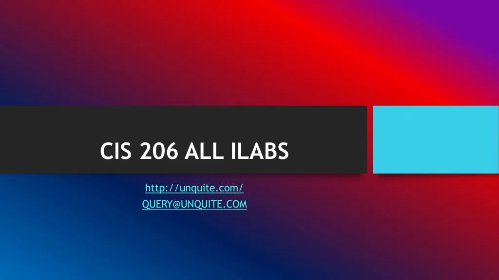 cis 206 all ilabs