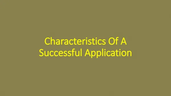 Characteristics Of A Successful Mobile Application