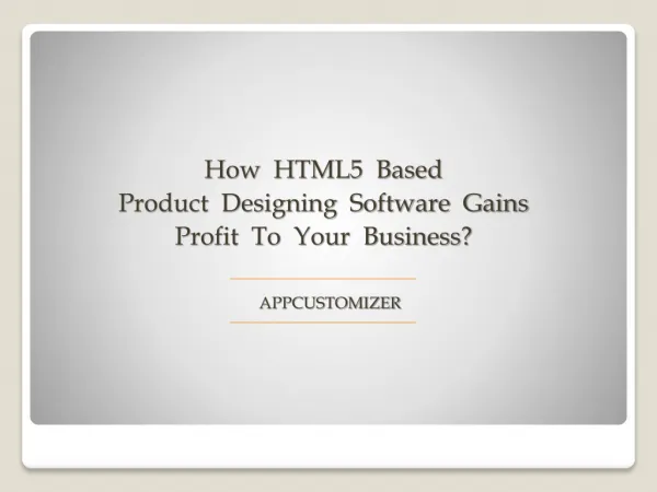 HTML5 Product Design Tool : Helps to Grow your E-store Business Profit