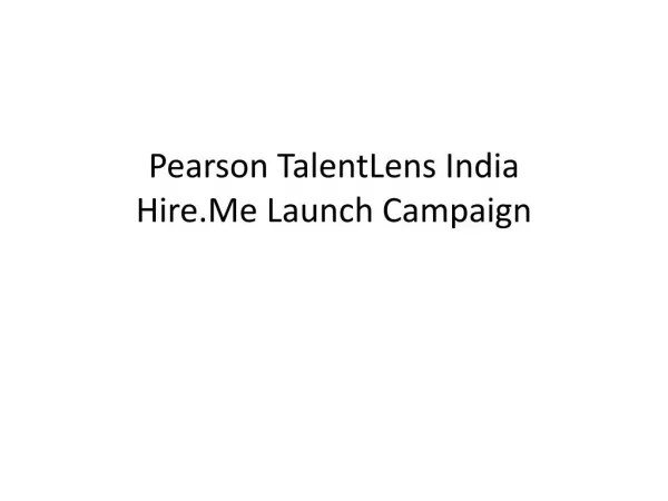 Hireme Campaign for career guidence