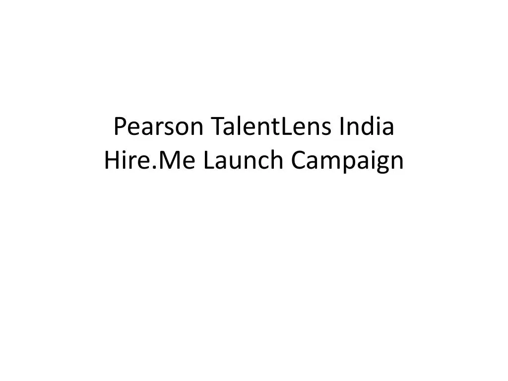 pearson talentlens india hire me launch campaign