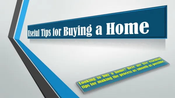 Useful Tips for Buying a Home