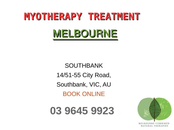 Benefits of Myotherapy Massage treatment in Melbourne