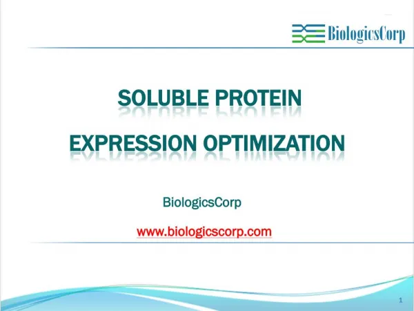 Soluble Protein Expression Optimization