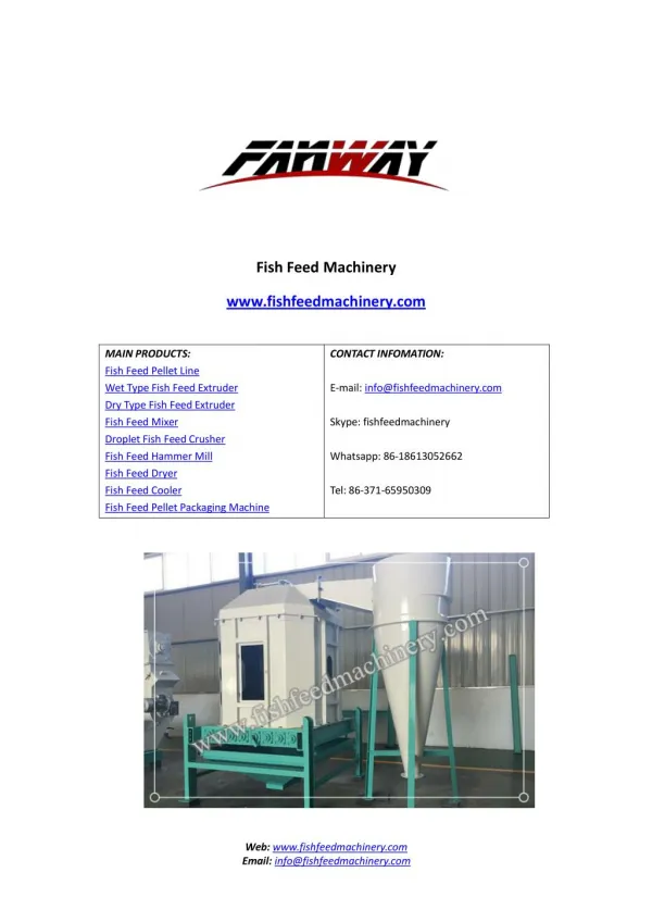 Fish Feed Cooler | Fish feed cooling machine