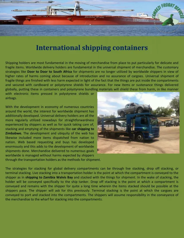 International shipping containers