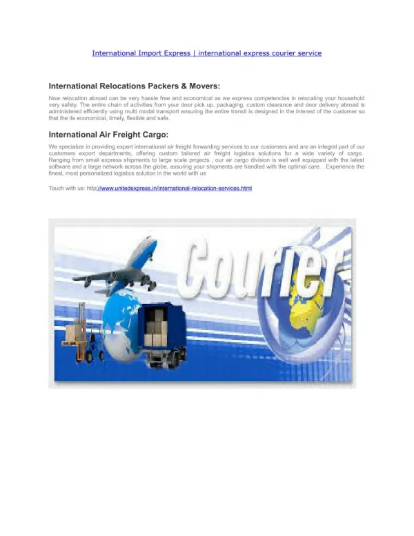 International Import Express | international express courier service