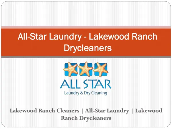 All-Star Laundry - Lakewood Ranch Drycleaners