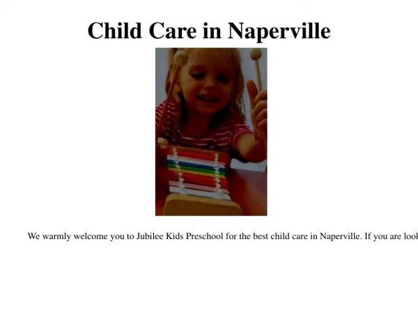 Preschool programs Naperville