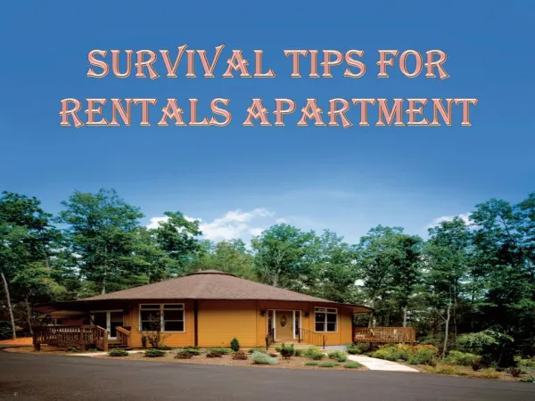 Survival Tips For Rentals Apartment