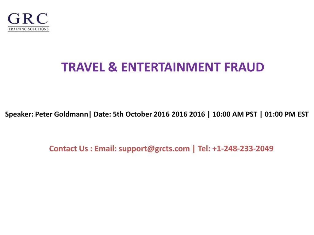 travel entertainment fraud