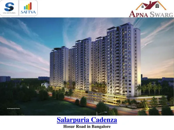 Salarpuria Cadenza Luxury Project in Bangalore