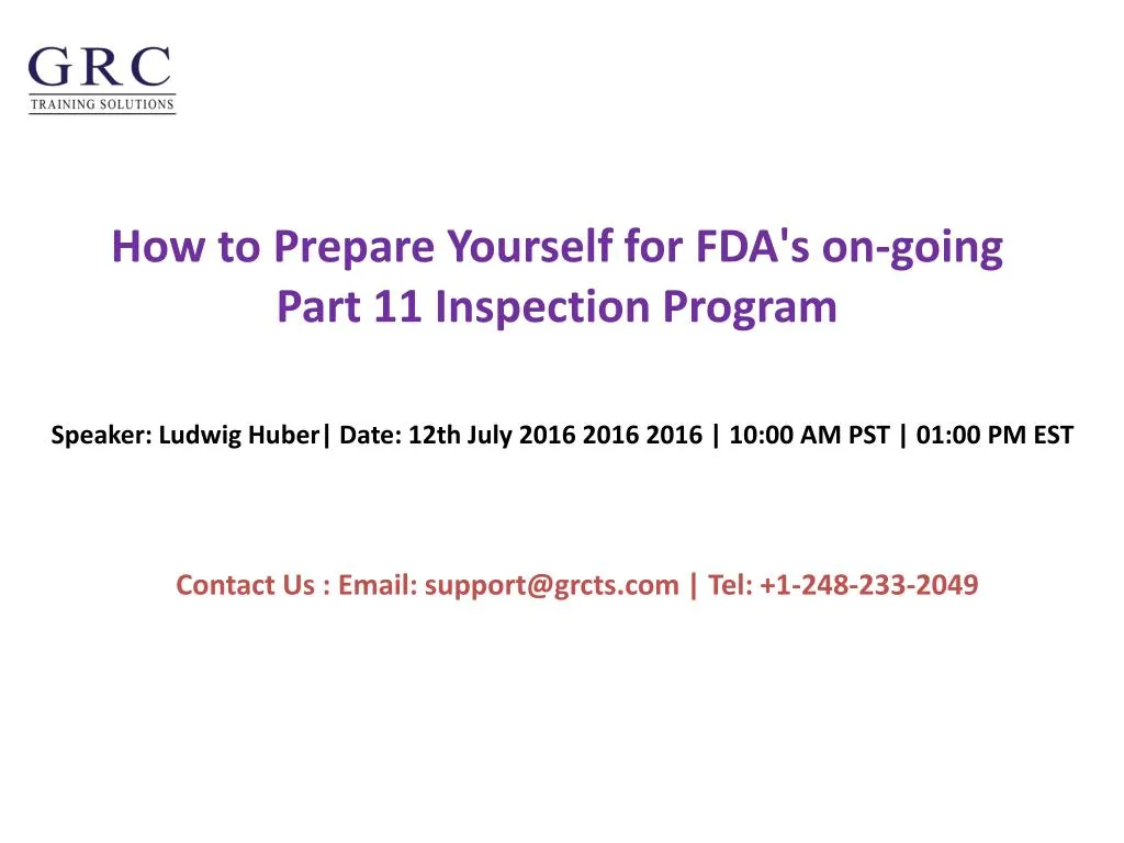 how to prepare yourself for fda s on going part 11 inspection program