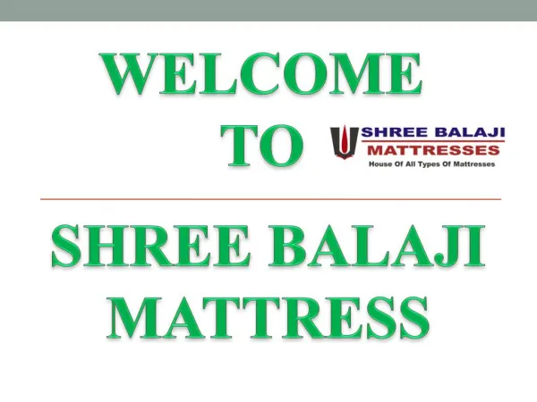 Balaji Mattress - Best and Luxury Mattress online in Mumbai