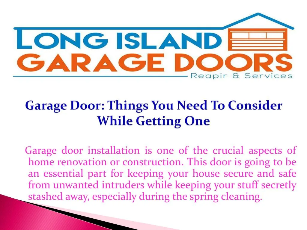 garage door things you need to consider while getting one