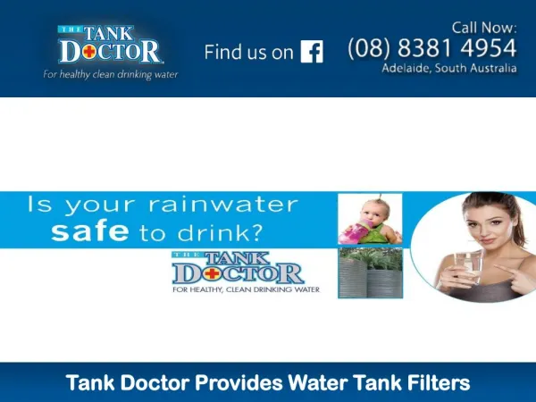 Tank Doctor Provides Water Tank Filters