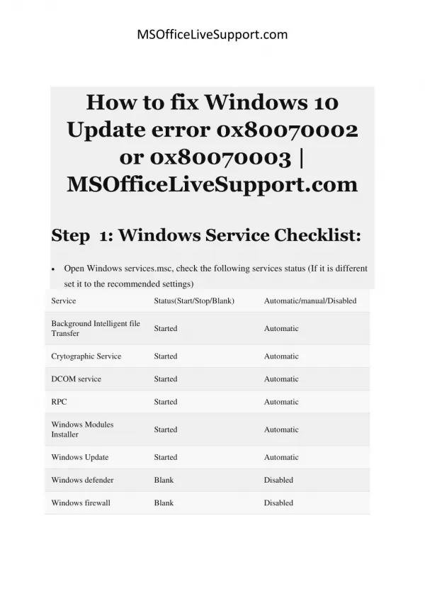 How to fix Windows 10 Update error 0x80070002 or 0x80070003 | Solved