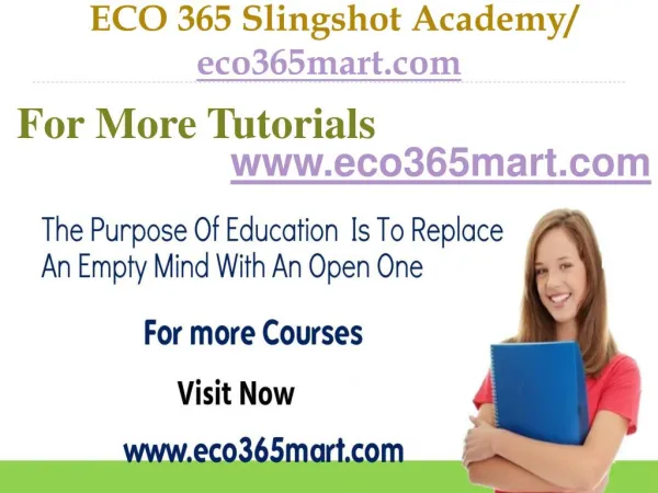 ECO 365 Slingshot Academy / eco365mart.com