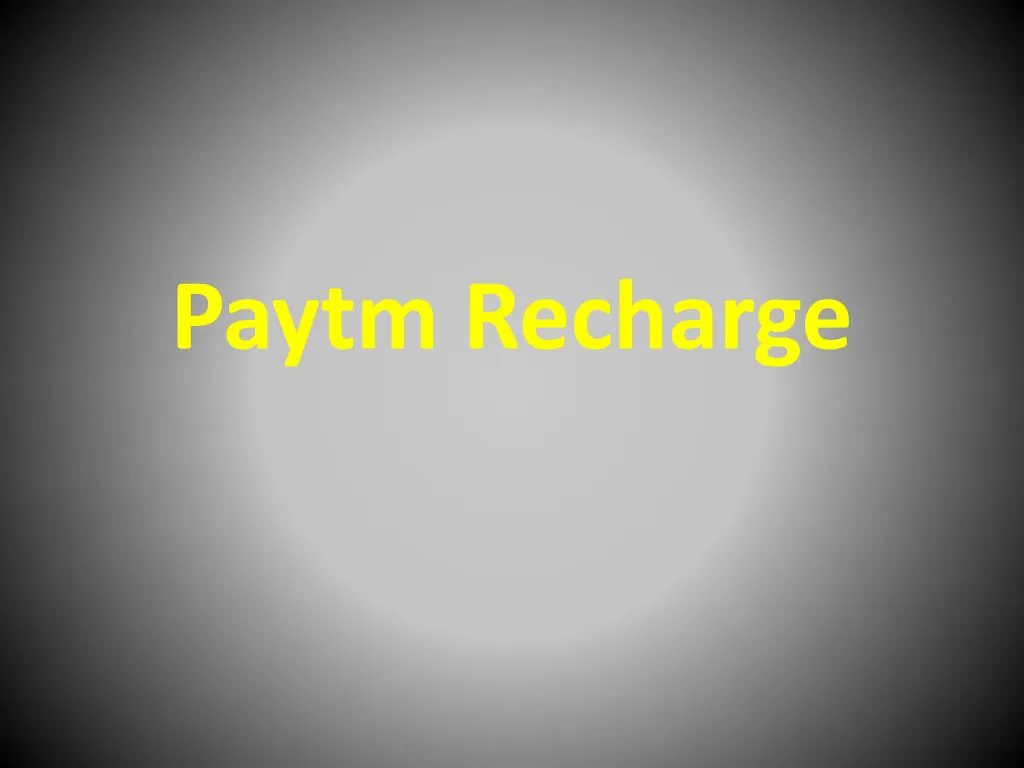 paytm recharge