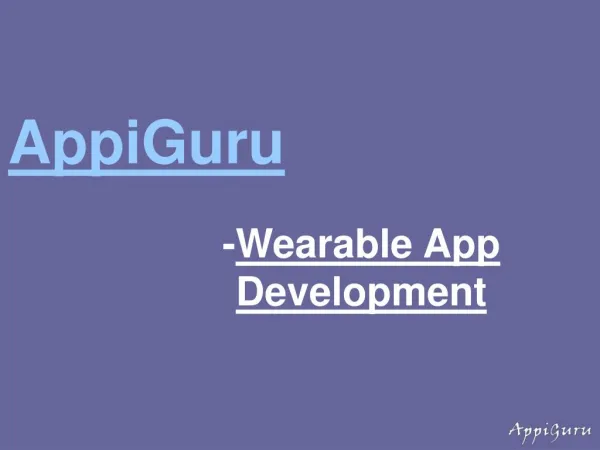 Wearable App Development- New Era Of Technology