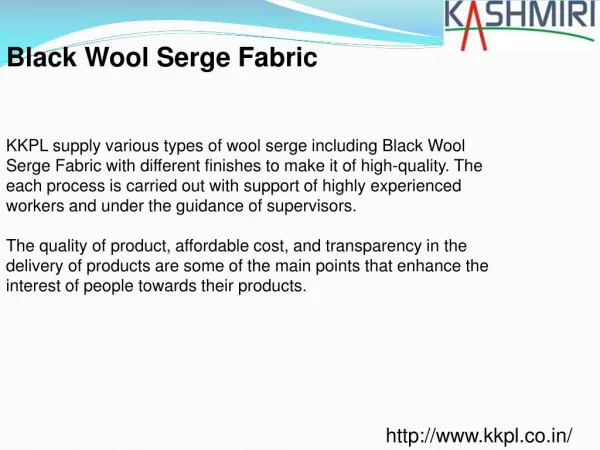 Black Wool Serge Fabric